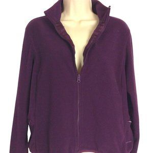 4/$25 New York Company NY Jeans Women Vintage Plum Purple Boxy Fleece Jacket LG‎